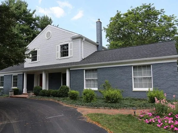 Front of newly painted brick exterior in Scio Township