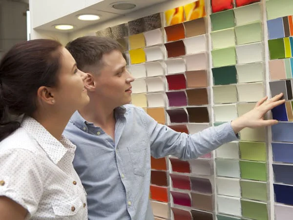 Couple Choosing A Paint Color